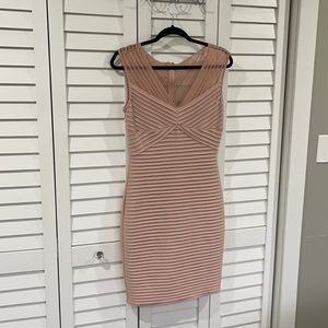 CALVIN KLEIN•Blush Rubbed Cocktail Dress•Sz 8